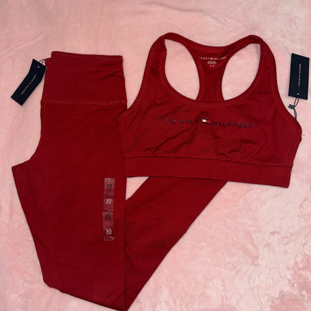 Tommy Hilfiger Bold Red Activewear Set
